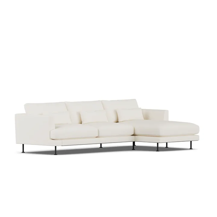 Bredhult Sofa - Jump Off White 1954-Schwarzer Stahl, 2,5-sitzig C1 - 1898