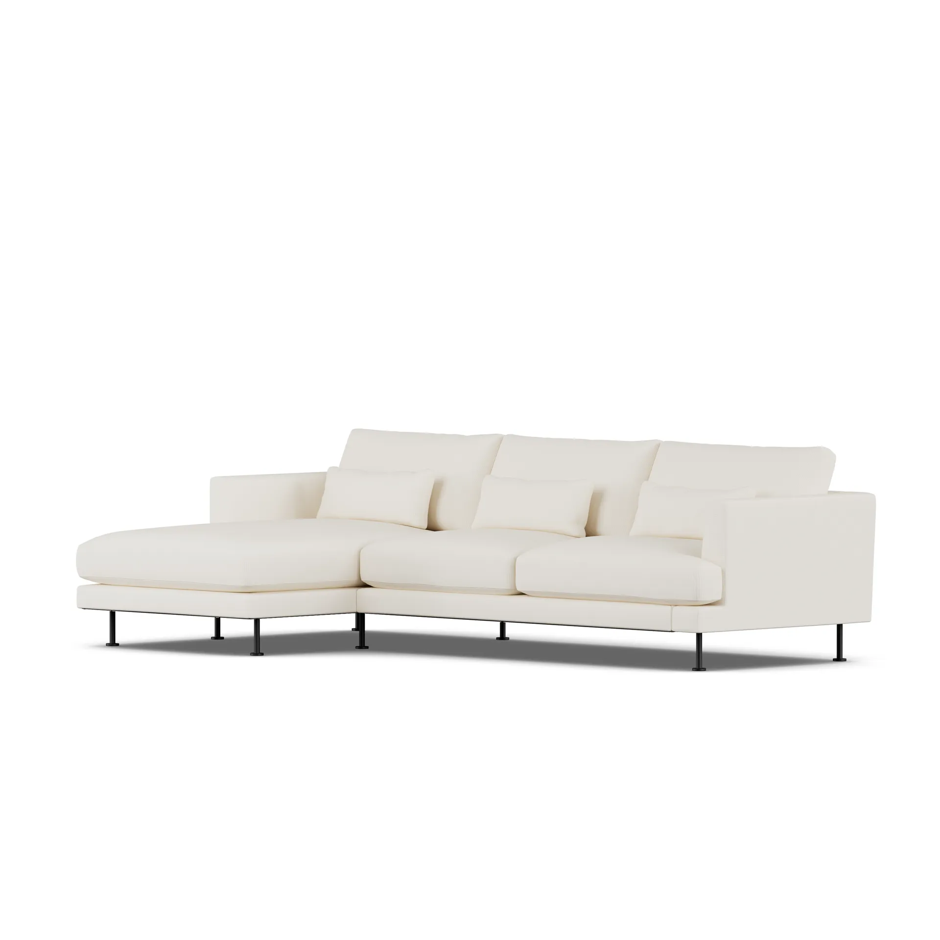 Bredhult Sofa, Jump Off White 1954-Schwarzer Stahl, 2,5-sitzig C2 1898