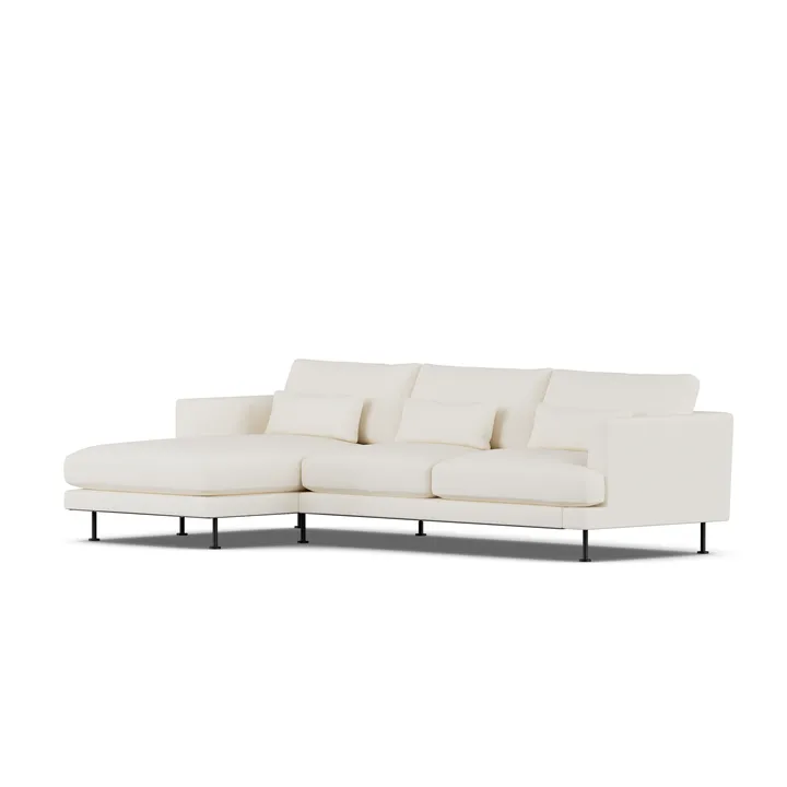 Bredhult Sofa - Jump Off White 1954-Schwarzer Stahl, 2,5-sitzig C2 - 1898