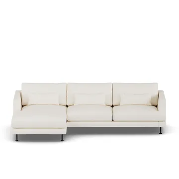 Bredhult Sofa - Jump Off White 1954-Schwarzer Stahl, 2,5-sitzig C2 - 1898