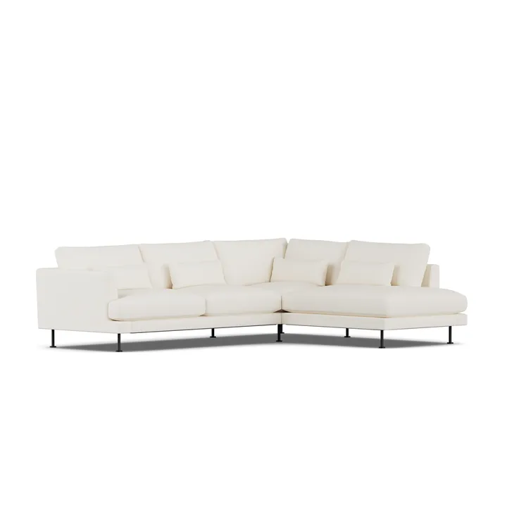 Bredhult Sofa - Jump Off White 1954-Schwarzer Stahl, 3-sitzig A1 - 1898