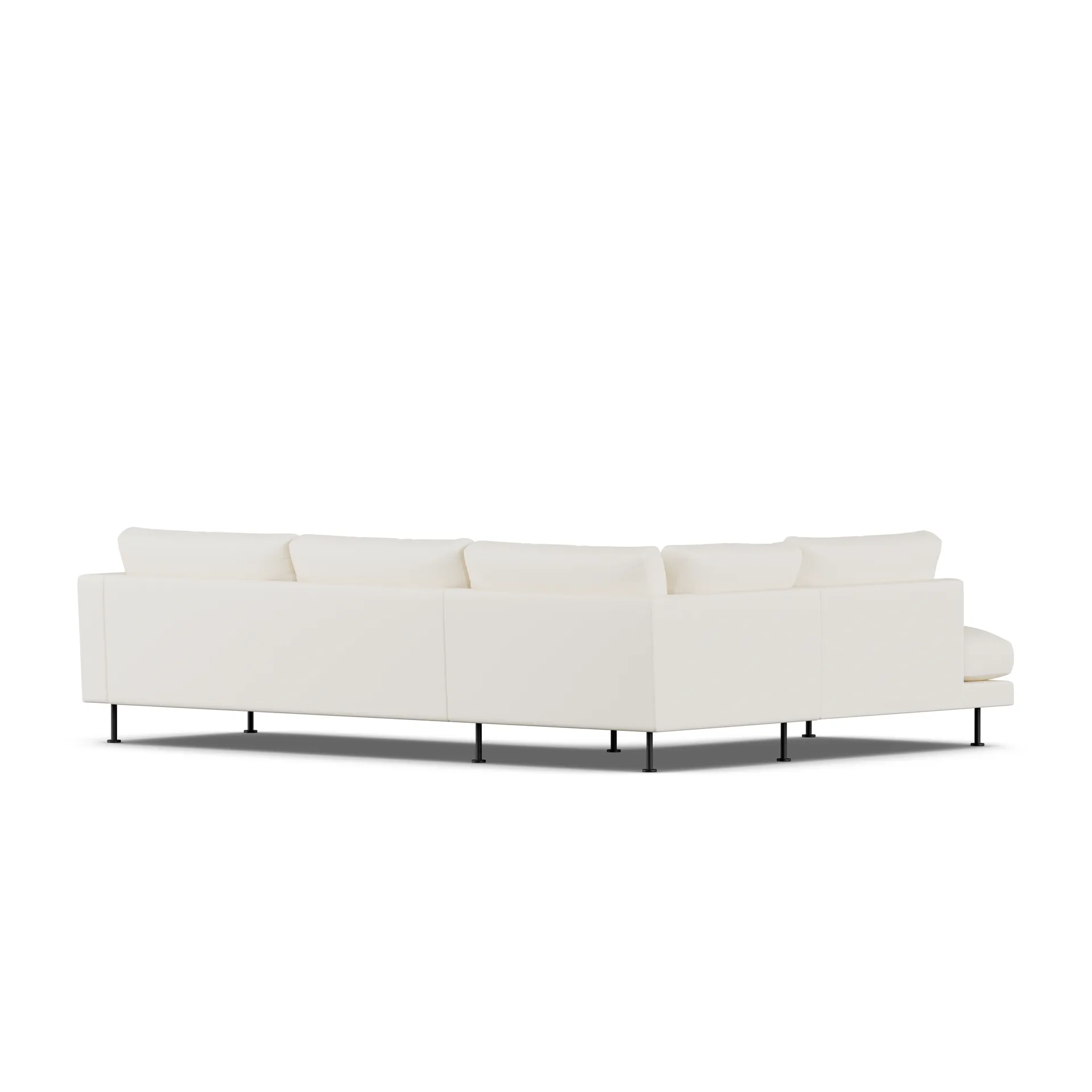 Bredhult Sofa, Jump Off White 1954-Schwarzer Stahl, 3-sitzig A2 1898