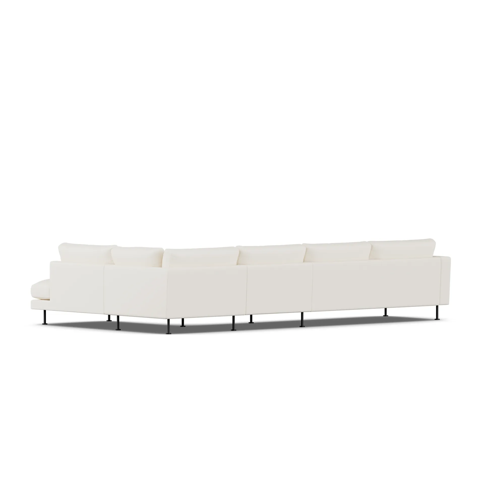 Bredhult Sofa, Jump Off White 1954-Schwarzer Stahl, 4-sitzig B1 1898