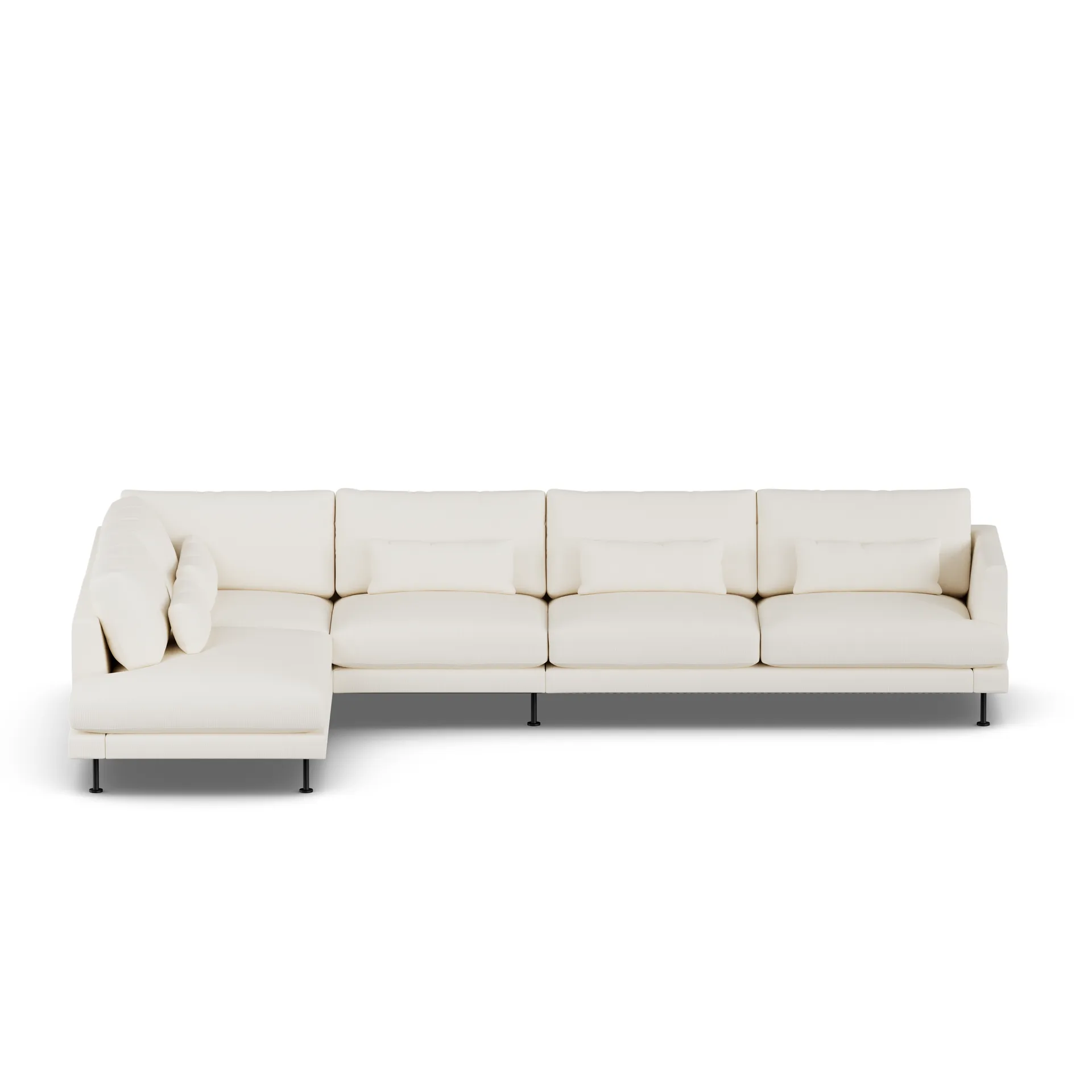 Bredhult Sofa, Jump Off White 1954-Schwarzer Stahl, 4-sitzig B2 1898