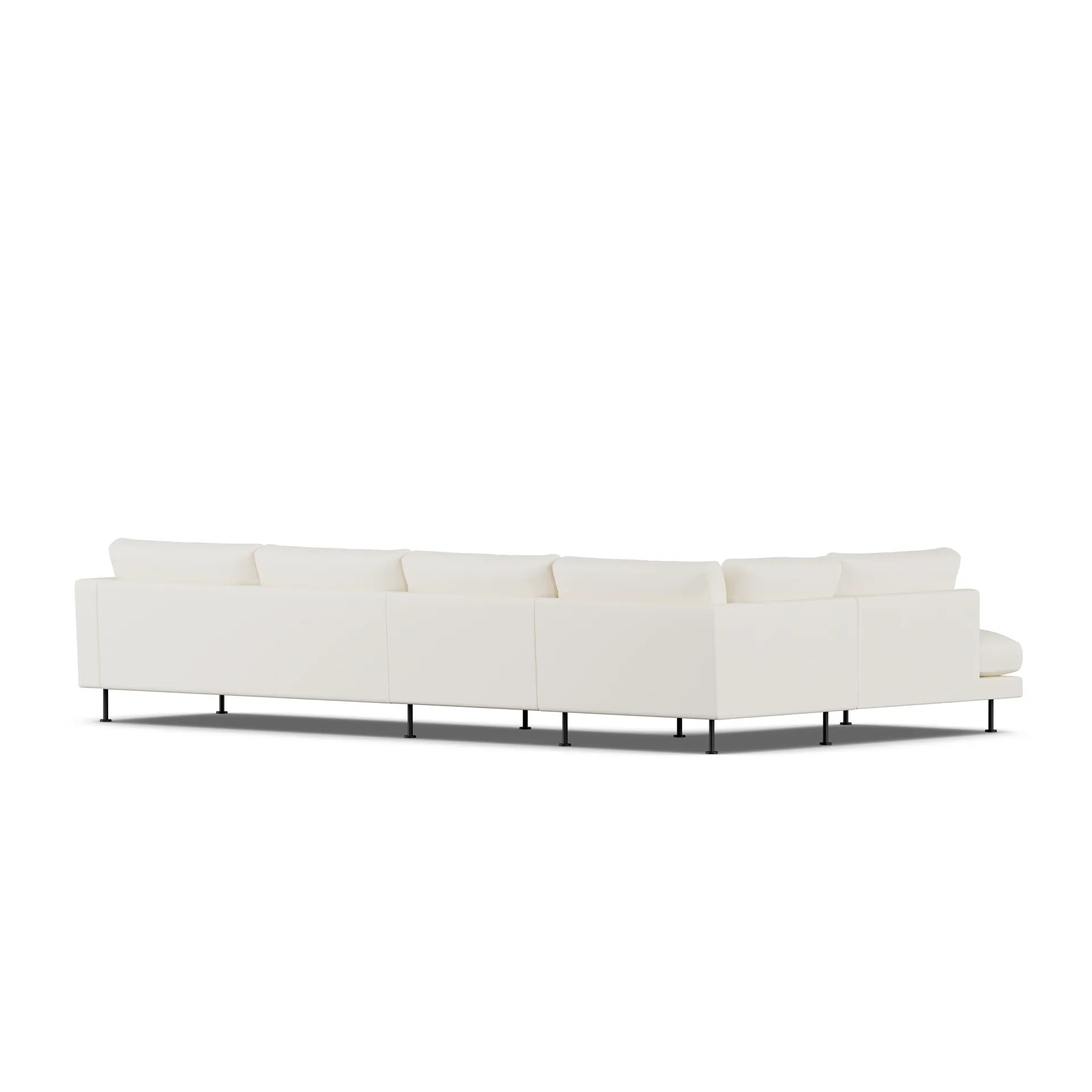 Bredhult Sofa, Jump Off White 1954-Schwarzer Stahl, 4-sitzig B2 1898