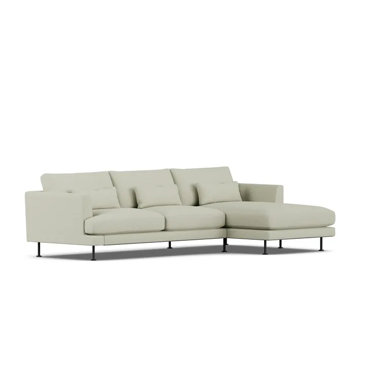 Bredhult Sofa - Luiza Beige 3981-Schwarzer Stahl, 2,5-sitzig C1 - 1898