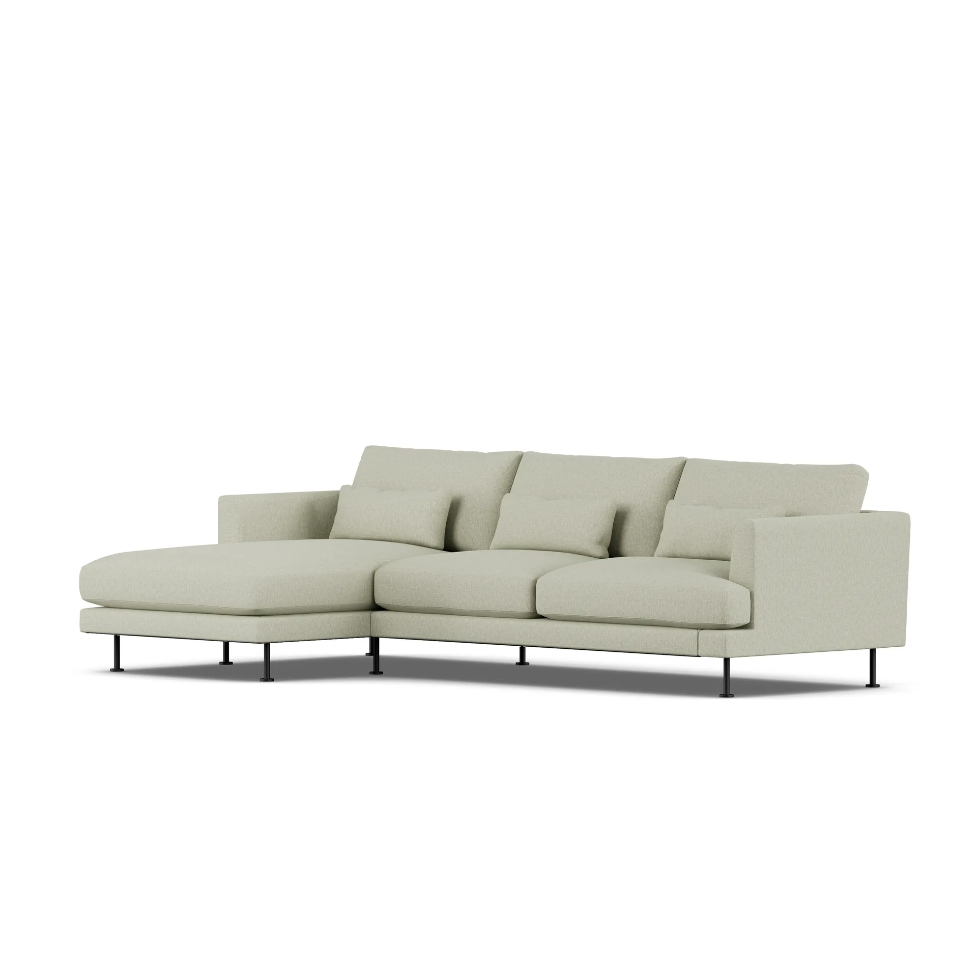 Bredhult Sofa, Luiza Beige 3981-Schwarzer Stahl, 2,5-sitzig C2 1898