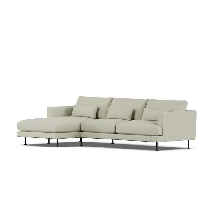Bredhult Sofa - Luiza Beige 3981-Schwarzer Stahl, 2,5-sitzig C2 - 1898