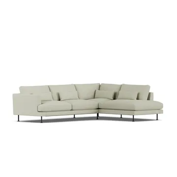 Bredhult Sofa - Luiza Beige 3981-Schwarzer Stahl, 3-sitzig A1 - 1898