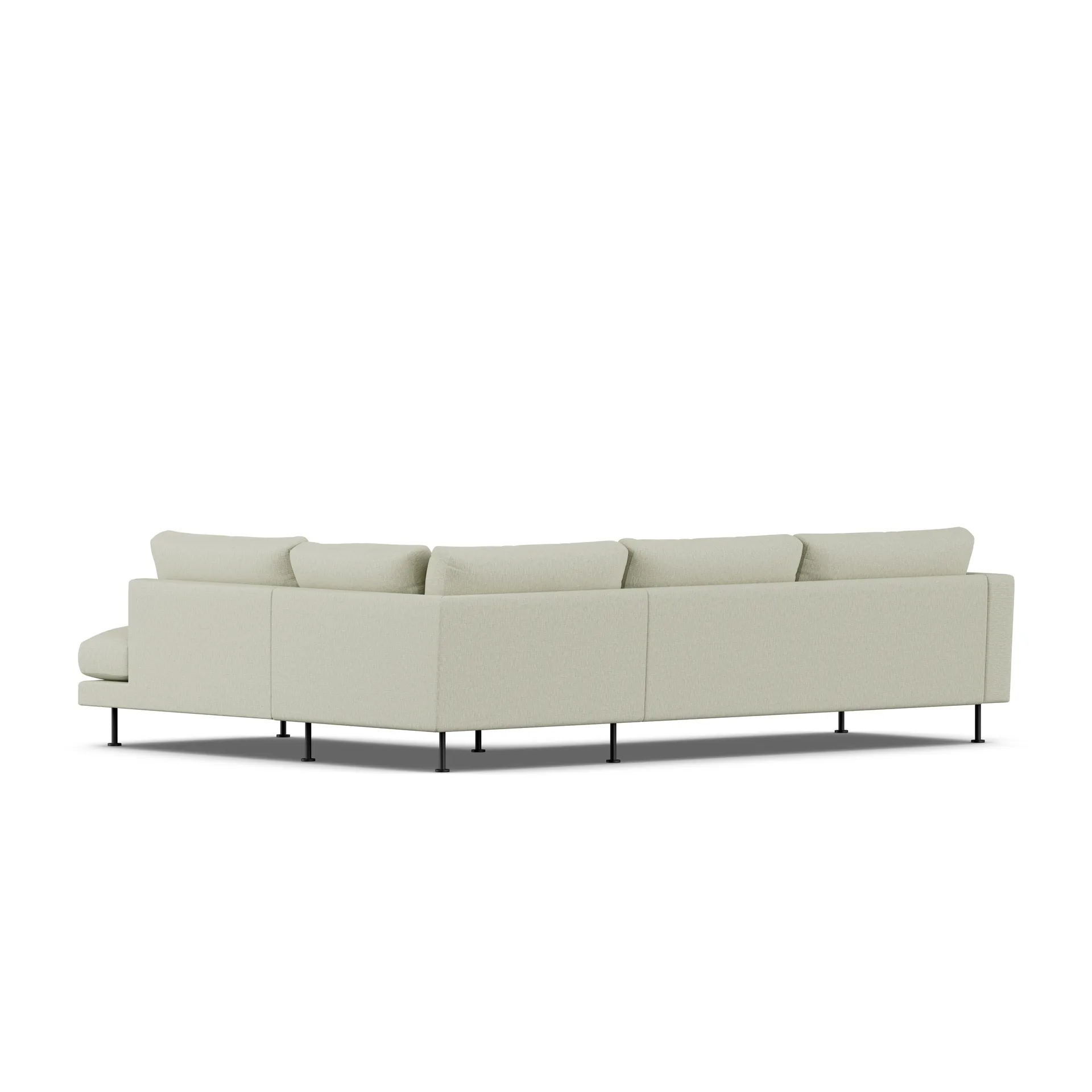 Bredhult Sofa, Luiza Beige 3981-Schwarzer Stahl, 3-sitzig A1 1898