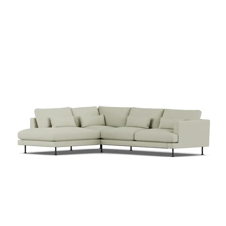 Bredhult Sofa - Luiza Beige 3981-Schwarzer Stahl, 3-sitzig A2 - 1898