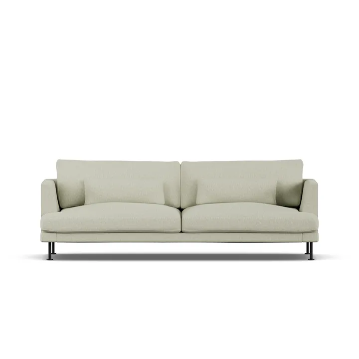 Bredhult Sofa - Luiza Beige 3981-Schwarzer Stahl, 3-sitzig - 1898