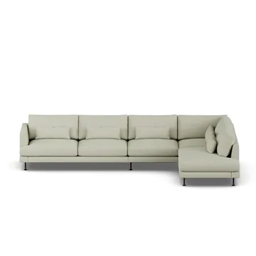 Bredhult Sofa - Luiza Beige 3981-Schwarzer Stahl, 4-sitzig B1 - 1898