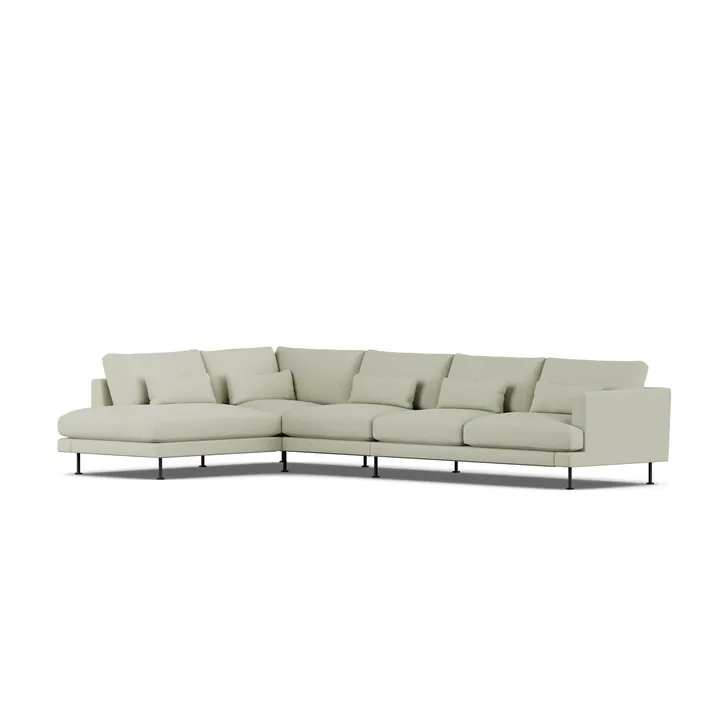 Bredhult Sofa - Luiza Beige 3981-Schwarzer Stahl, 4-sitzig B2 - 1898