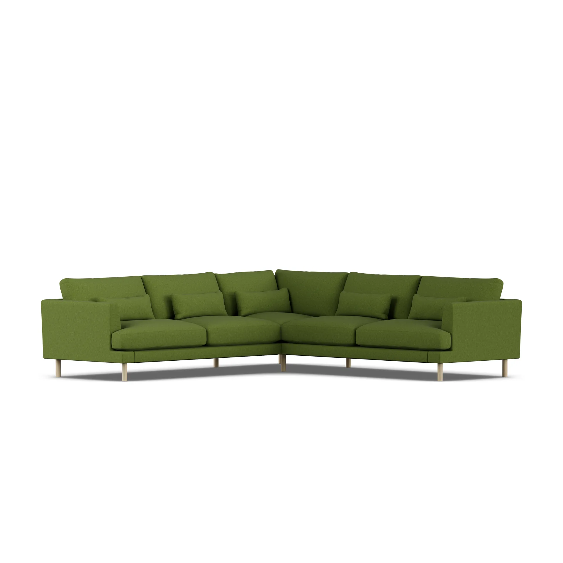 Bredhult Sofa, Luiza Green 3975-Eiche weiß geölt, Ecksofa F 1898