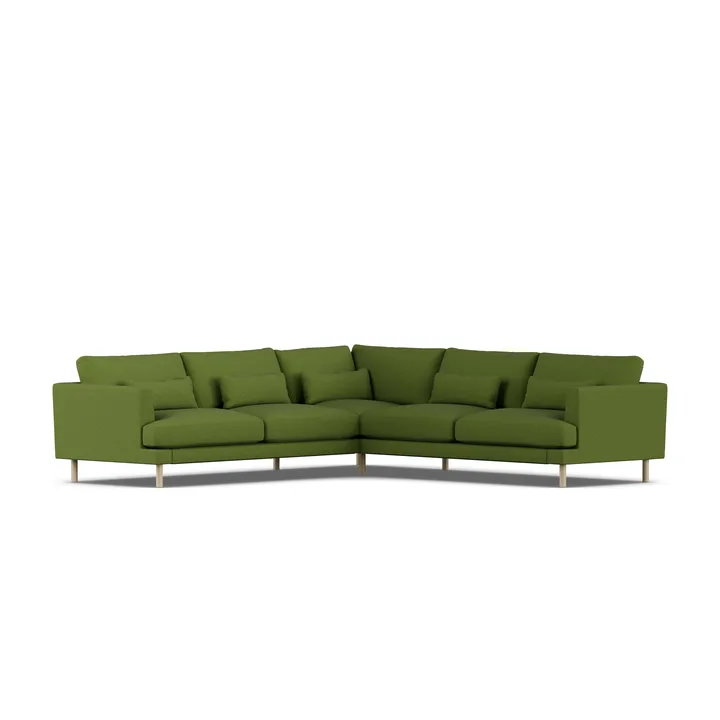 Bredhult Sofa - Luiza Green 3975-Eiche weiß geölt, Ecksofa F - 1898