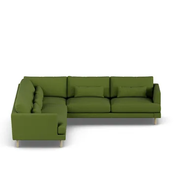 Bredhult Sofa - Luiza Green 3975-Eiche weiß geölt, Ecksofa F - 1898