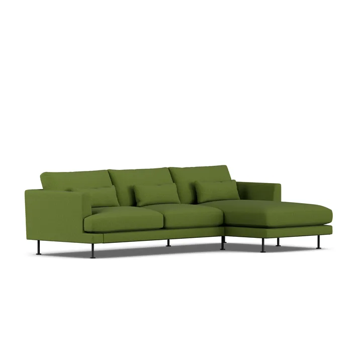 Bredhult Sofa - Luiza Green 3975-Schwarzer Stahl, 2,5-sitzig C1 - 1898