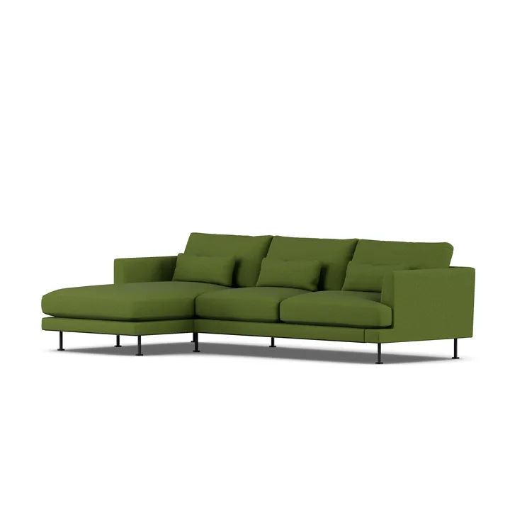 Bredhult Sofa - Luiza Green 3975-Schwarzer Stahl, 2,5-sitzig C2 - 1898