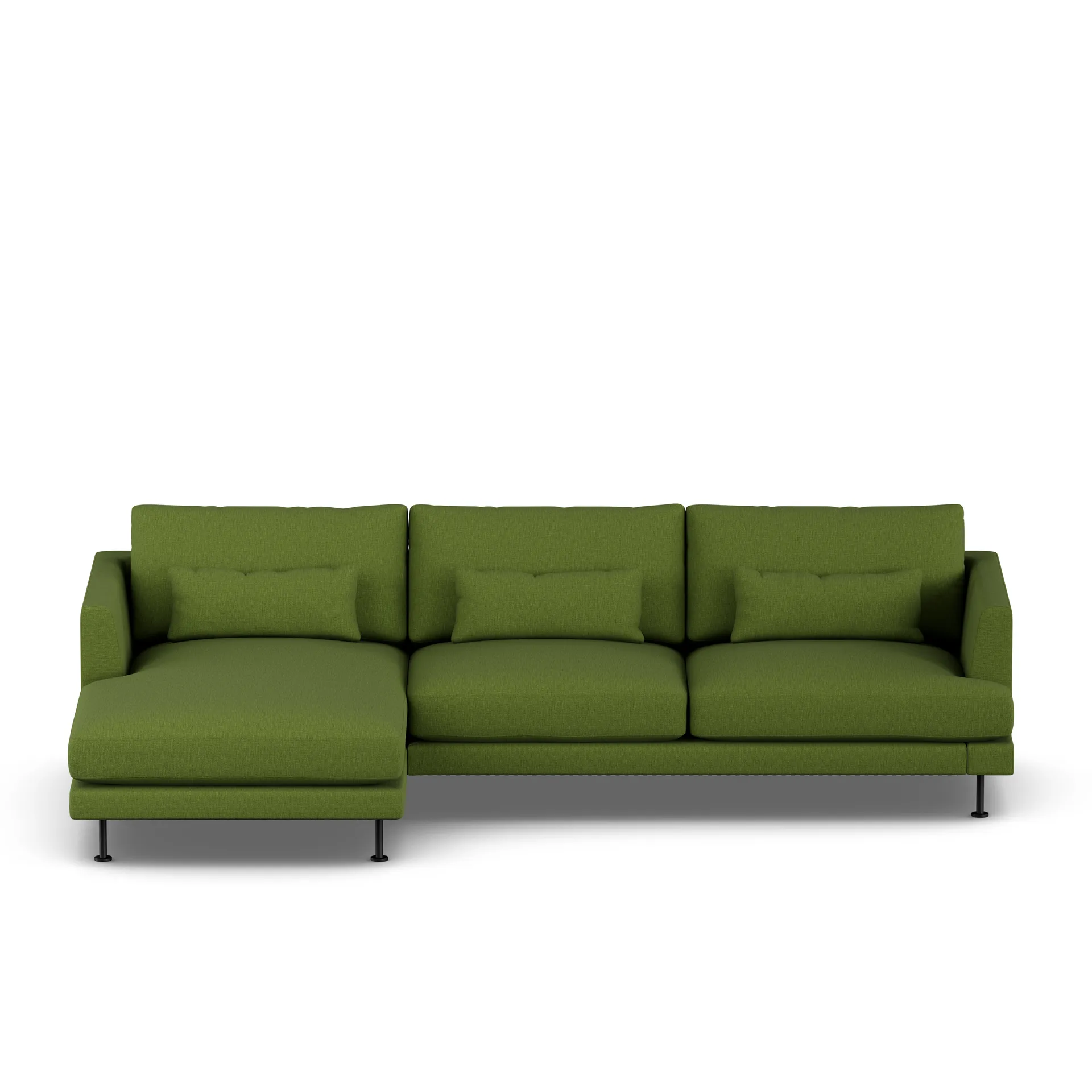 Bredhult Sofa, Luiza Green 3975-Schwarzer Stahl, 2,5-sitzig C2 1898