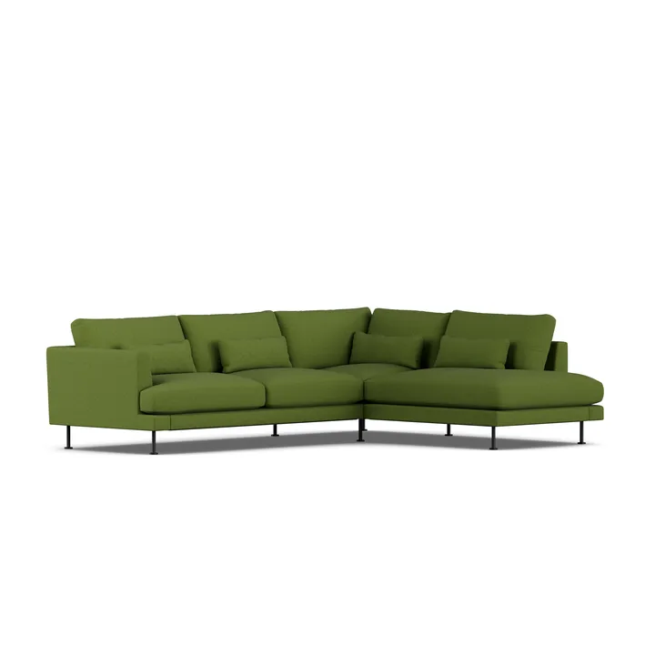 Bredhult Sofa - Luiza Green 3975-Schwarzer Stahl, 3-sitzig A1 - 1898