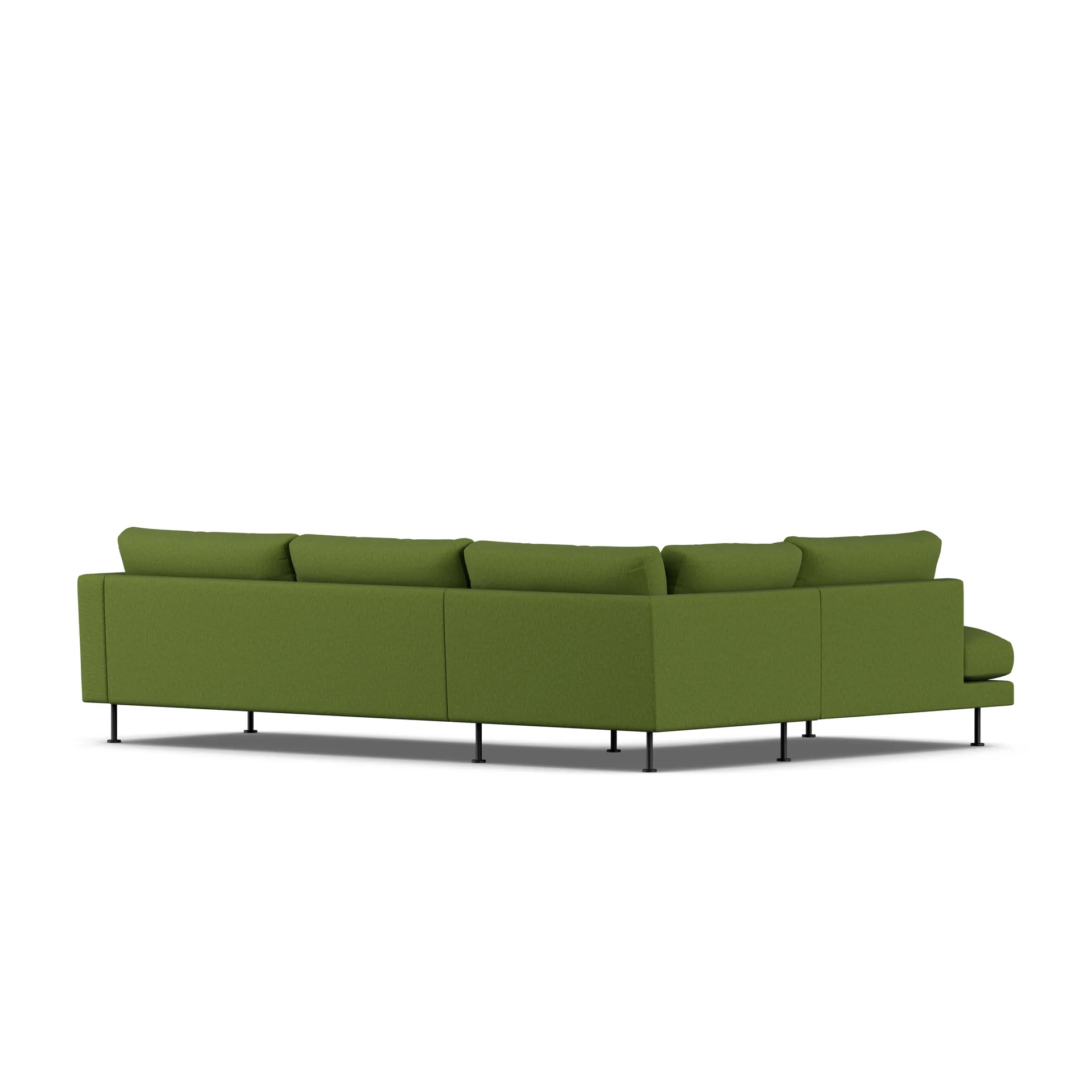 Bredhult Sofa, Luiza Green 3975-Schwarzer Stahl, 3-sitzig A2 1898