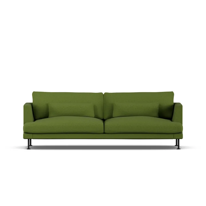 Bredhult Sofa - Luiza Green 3975-Schwarzer Stahl, 3-sitzig - 1898