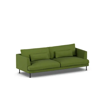 Bredhult Sofa - Luiza Green 3975-Schwarzer Stahl, 3-sitzig - 1898