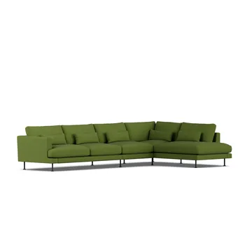 Bredhult Sofa - Luiza Green 3975-Schwarzer Stahl, 4-sitzig B1 - 1898