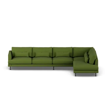 Bredhult Sofa - Luiza Green 3975-Schwarzer Stahl, 4-sitzig B1 - 1898