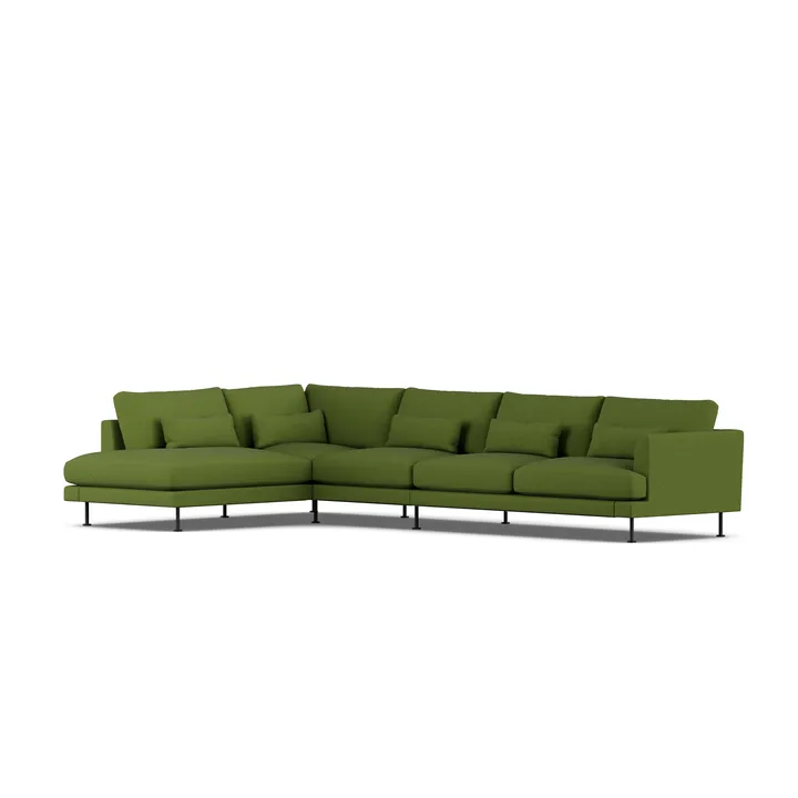 Bredhult Sofa - Luiza Green 3975-Schwarzer Stahl, 4-sitzig B2 - 1898