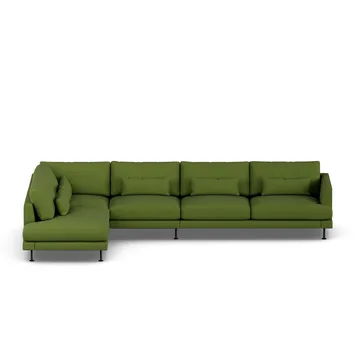 Bredhult Sofa - Luiza Green 3975-Schwarzer Stahl, 4-sitzig B2 - 1898