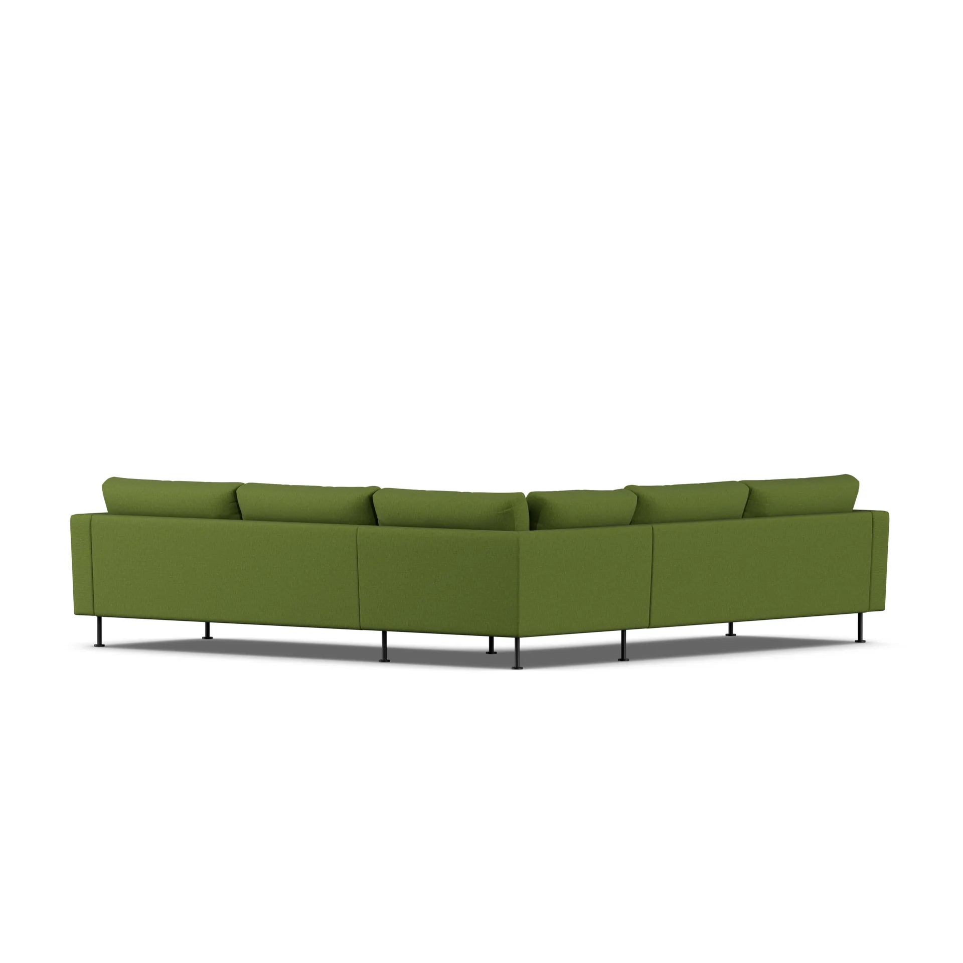 Bredhult Sofa, Luiza Green 3975-Schwarzer Stahl, Ecksofa F 1898