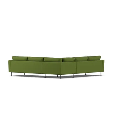 Bredhult Sofa - Luiza Green 3975-Schwarzer Stahl, Ecksofa F - 1898