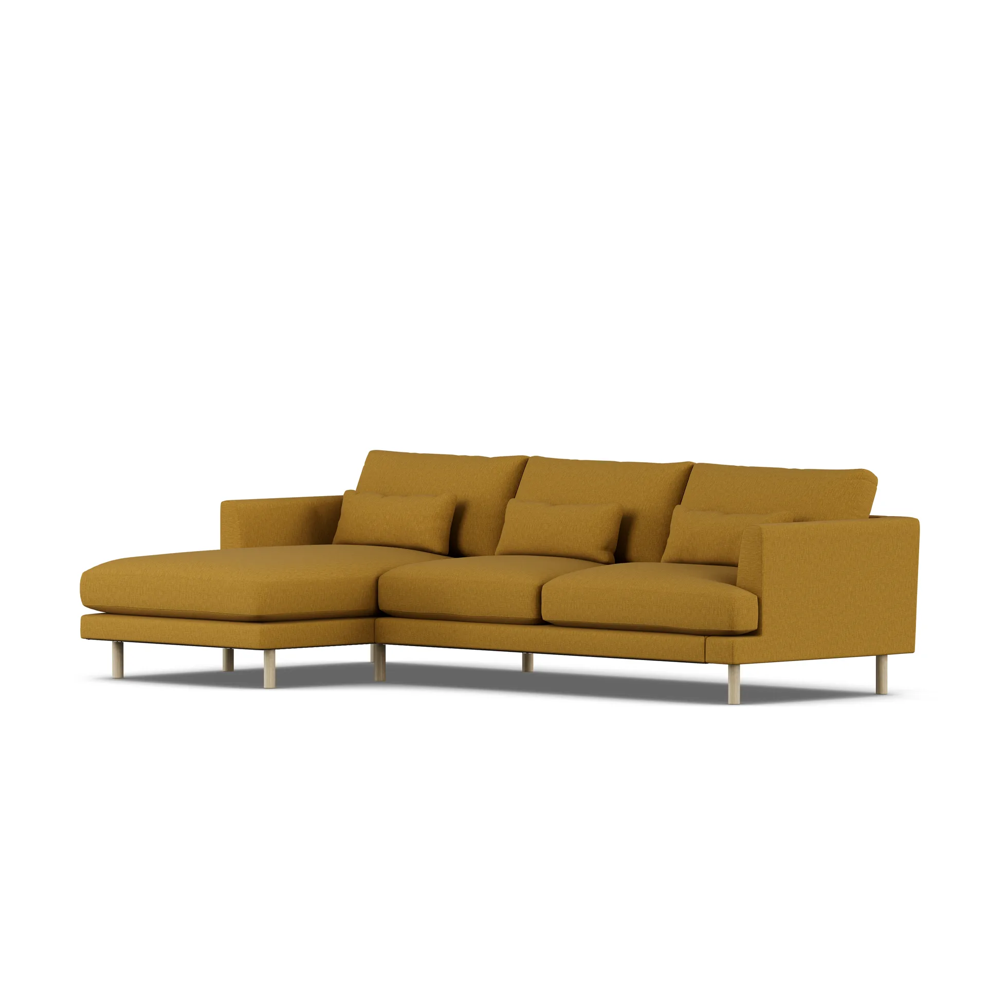 Bredhult Sofa, Luiza Mustard 3972-Eiche weiß geölt, 2,5-sitzig C2 1898
