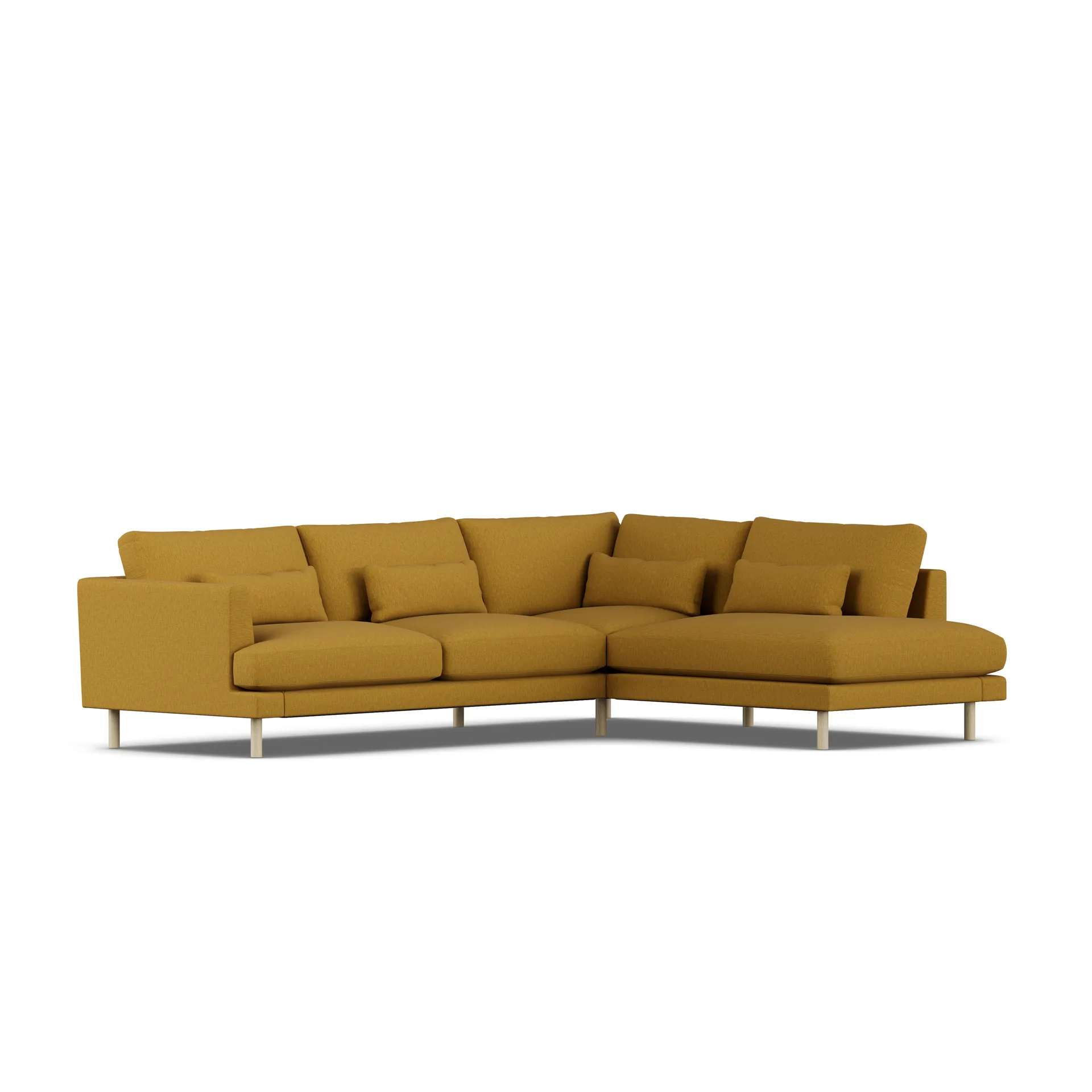 Bredhult Sofa, Luiza Mustard 3972-Eiche weiß geölt, 3-sitzig A1 1898