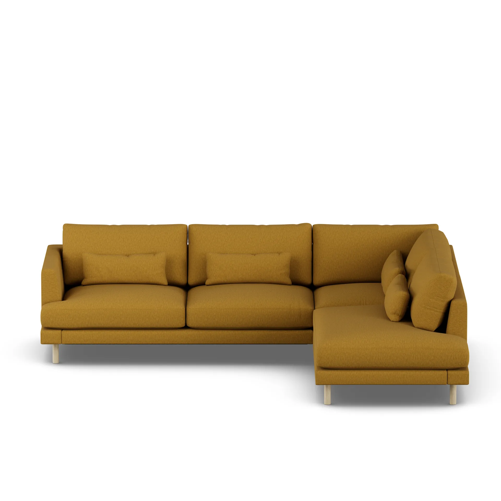 Bredhult Sofa, Luiza Mustard 3972-Eiche weiß geölt, 3-sitzig A1 1898