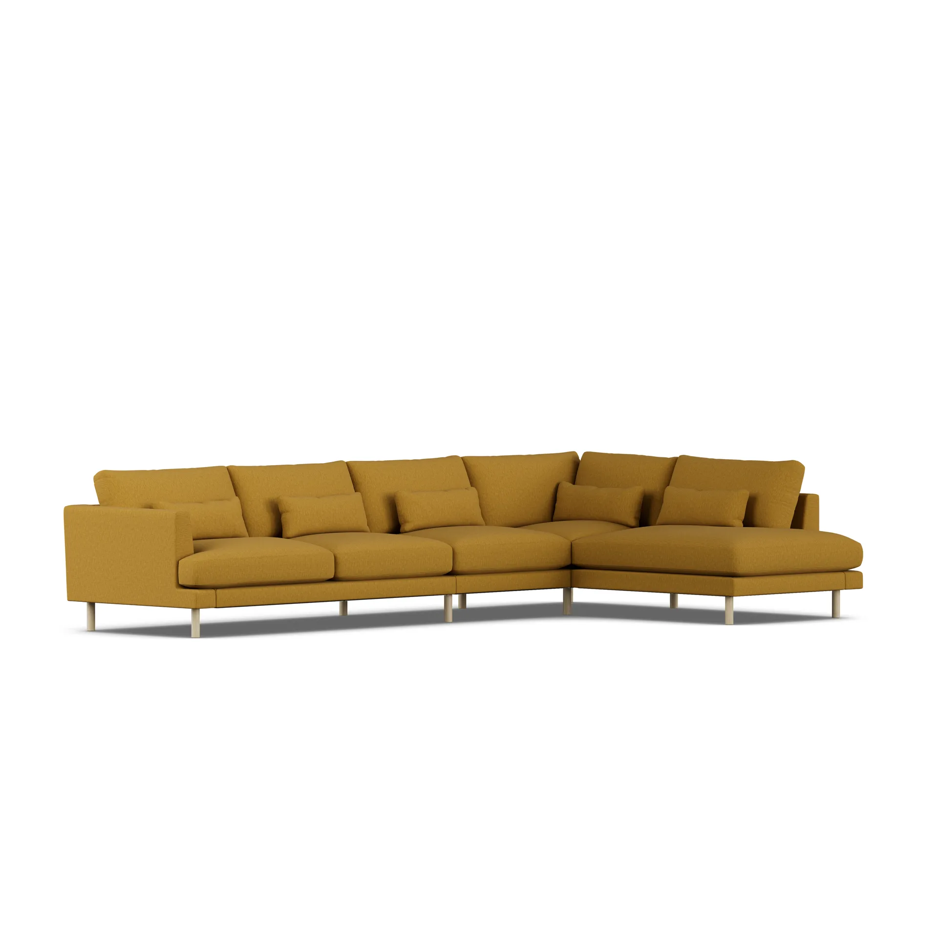 Bredhult Sofa, Luiza Mustard 3972-Eiche weiß geölt, 4-sitzig B1 1898