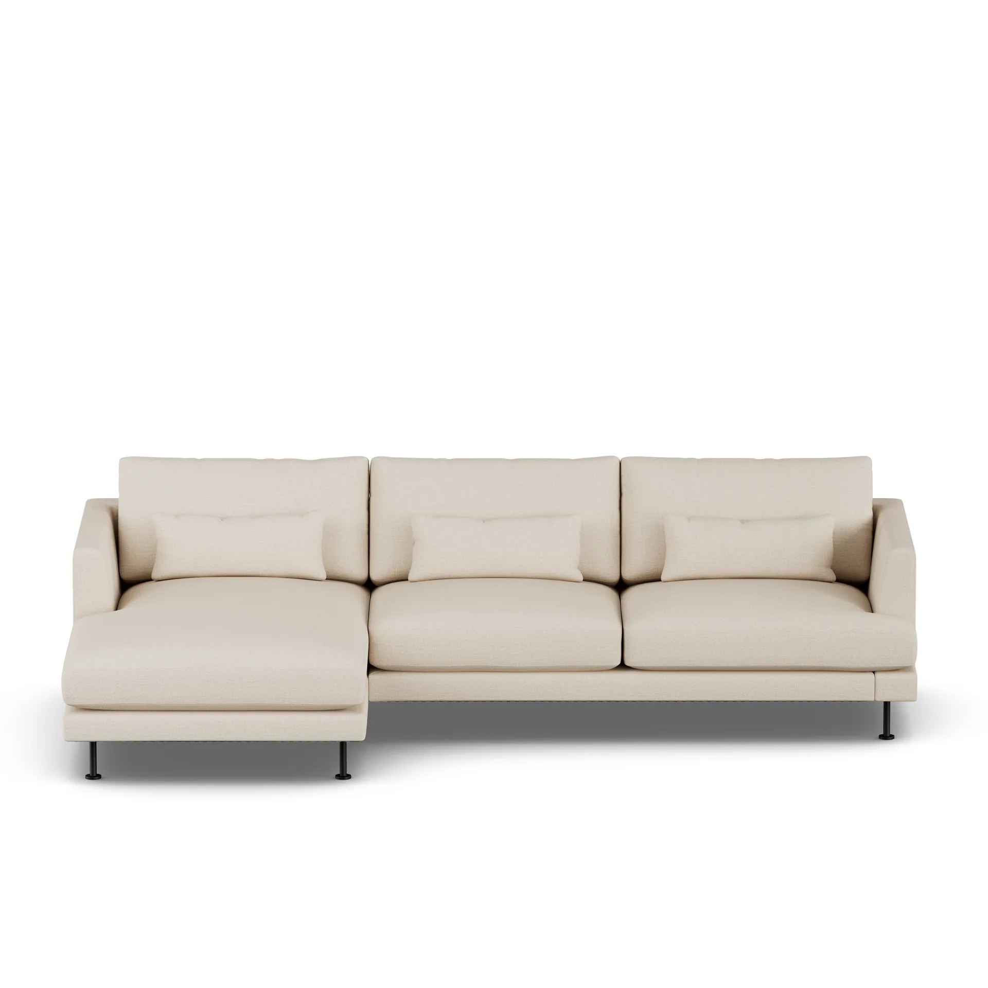 Bredhult Sofa, Same Beige 6670-Schwarzer Stahl, 2,5-sitzig C2 1898