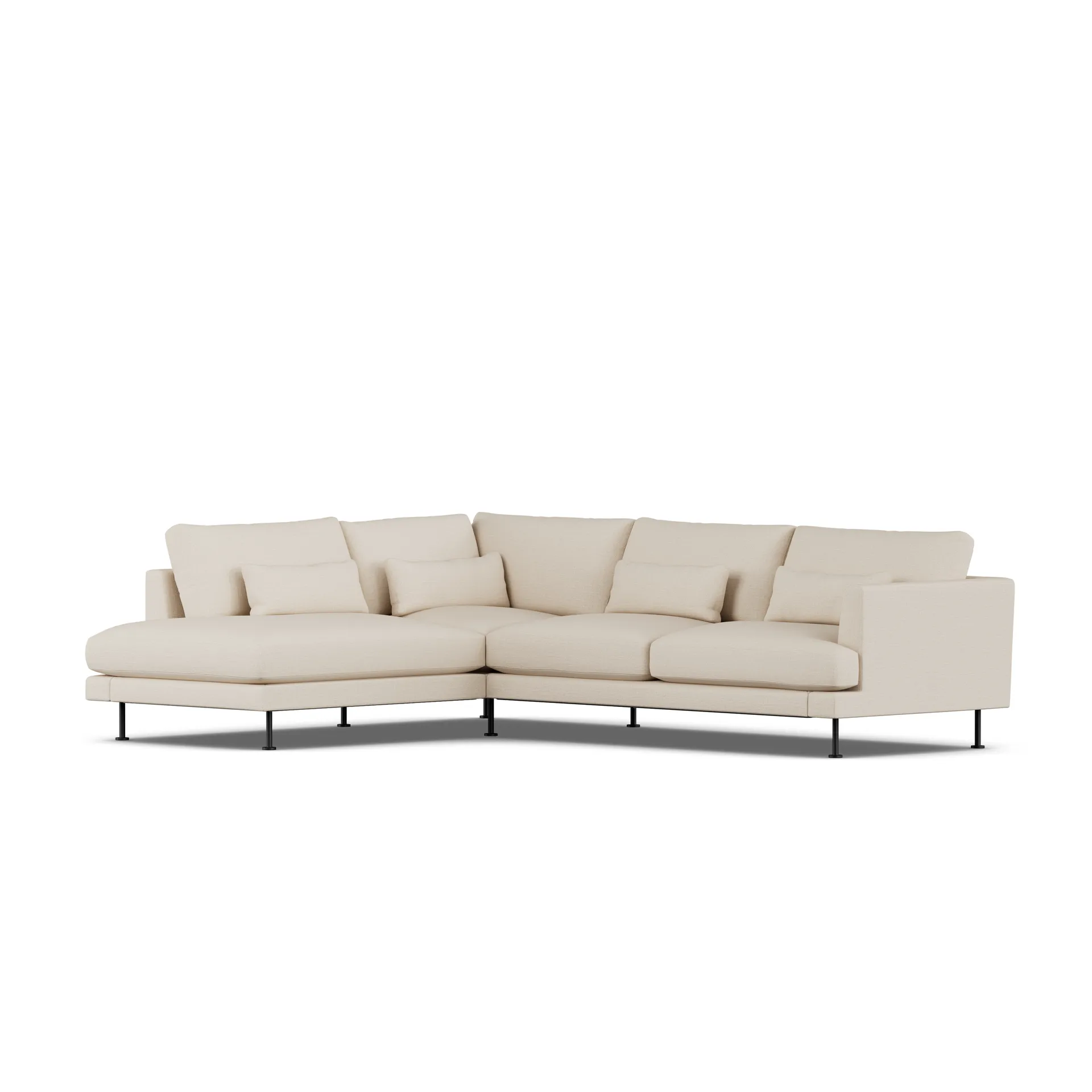 Bredhult Sofa, Same Beige 6670-Schwarzer Stahl, 3-sitzig A2 1898