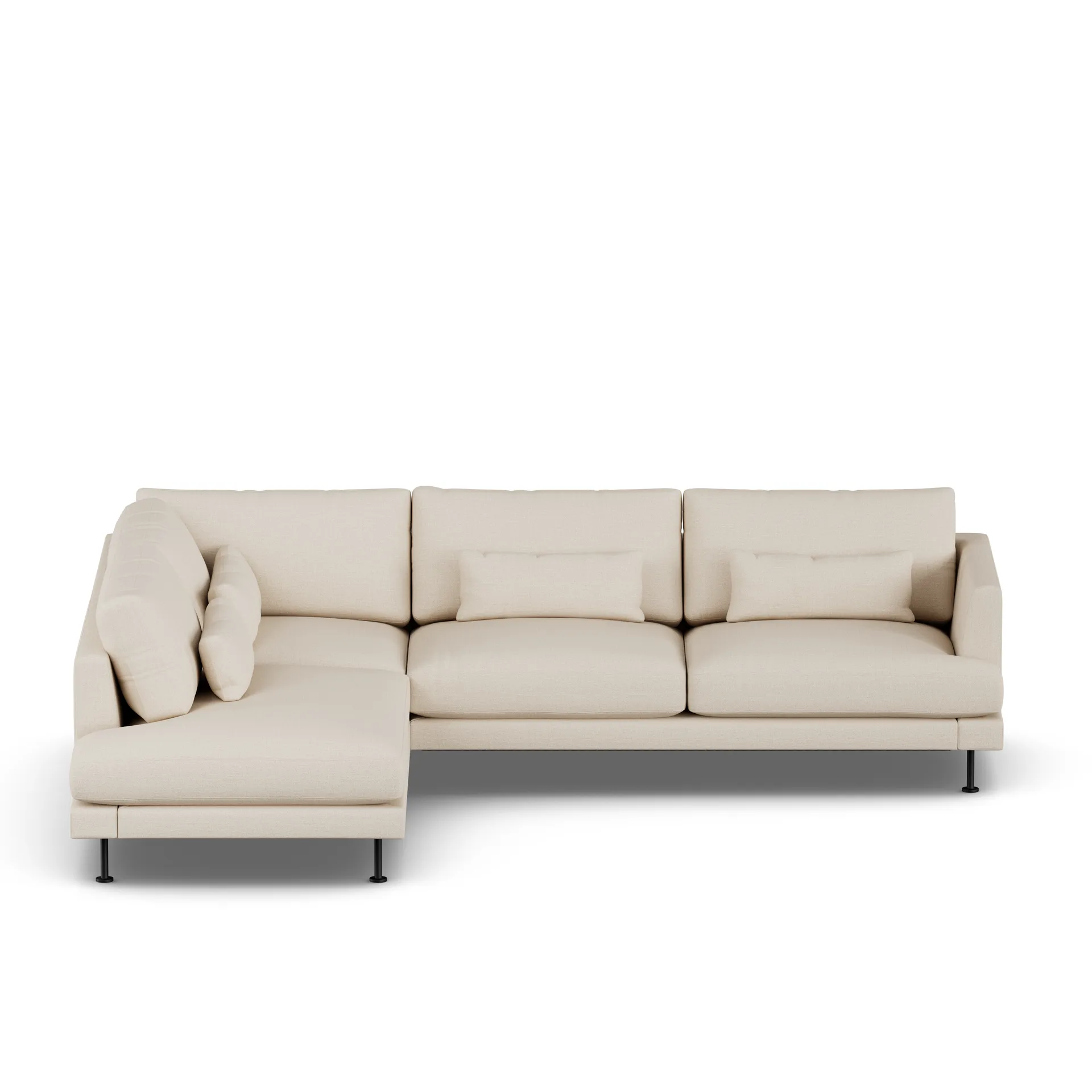Bredhult Sofa, Same Beige 6670-Schwarzer Stahl, 3-sitzig A2 1898