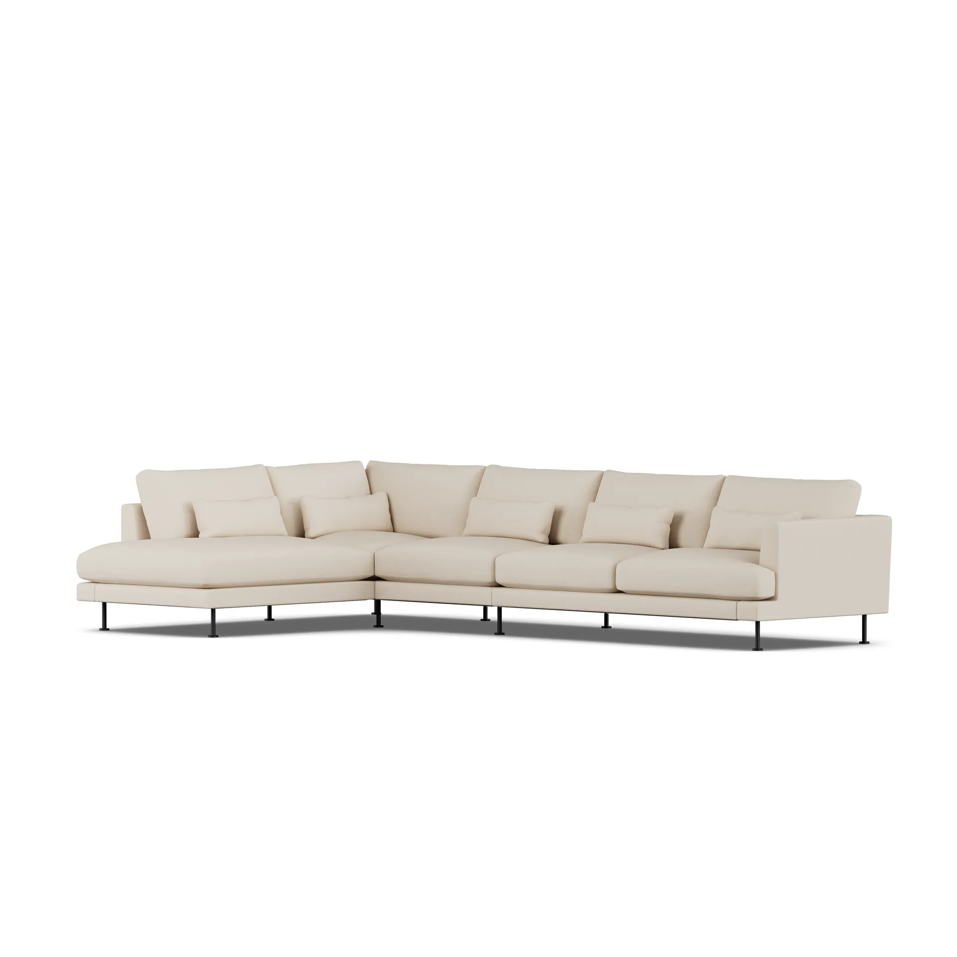 Bredhult Sofa, Same Beige 6670-Schwarzer Stahl, 4-sitzig B2 1898