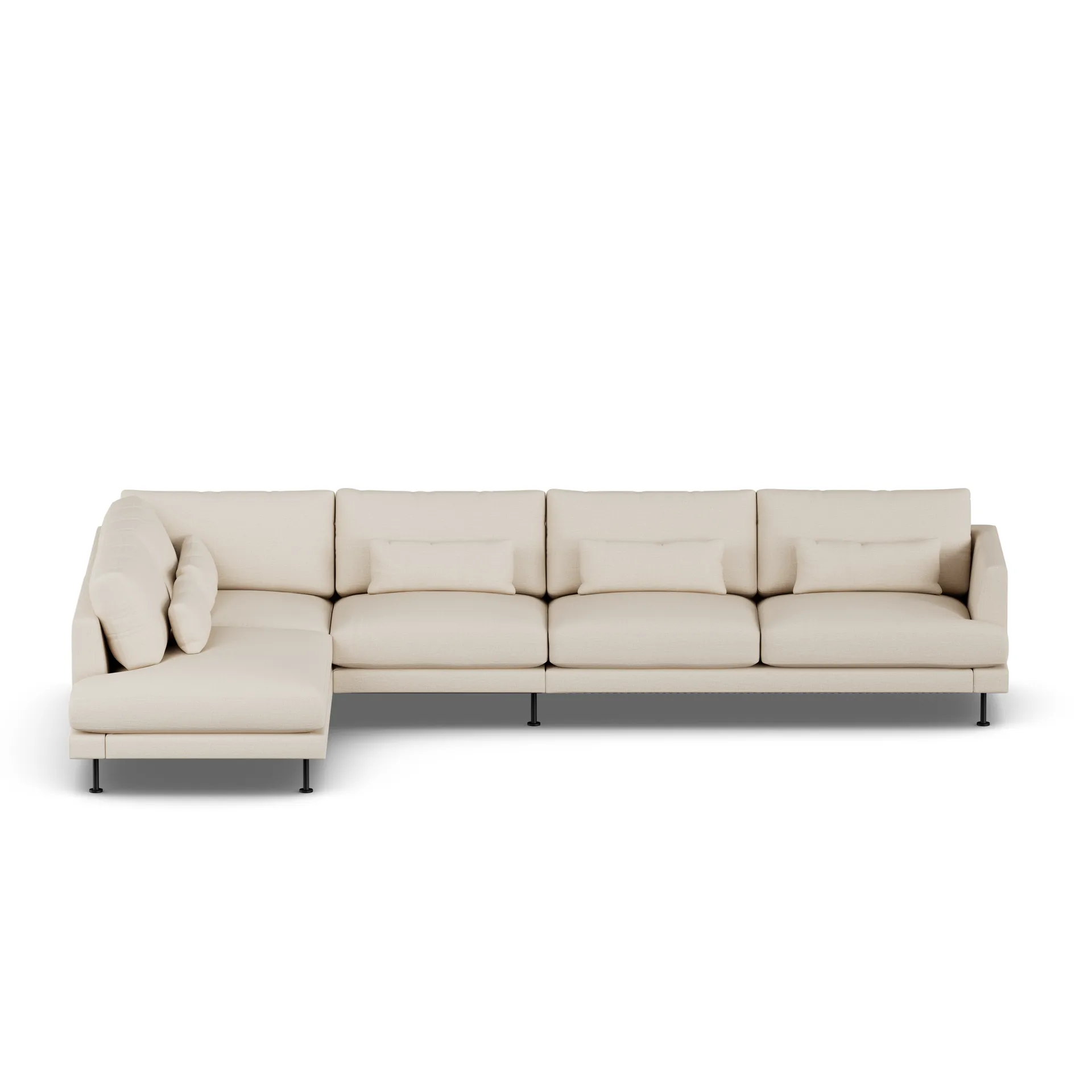 Bredhult Sofa, Same Beige 6670-Schwarzer Stahl, 4-sitzig B2 1898