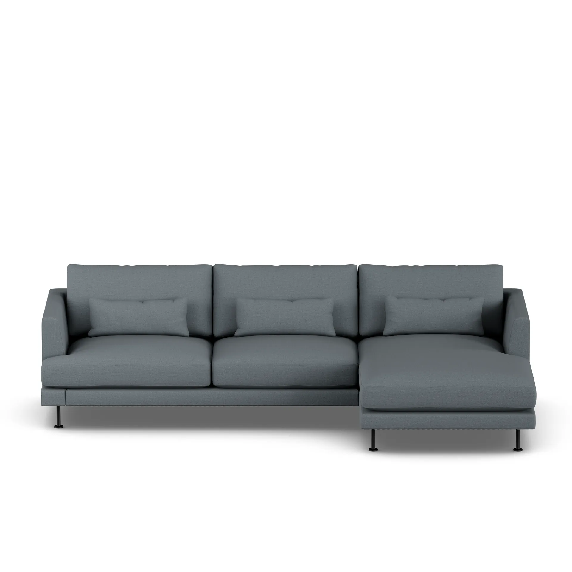 Bredhult Sofa, Same Blue 6678-Schwarzer Stahl, 2,5-sitzig C1 1898