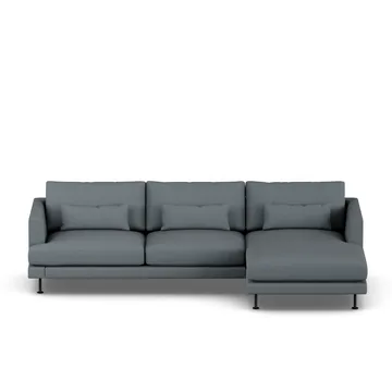 Bredhult Sofa - Same Blue 6678-Schwarzer Stahl, 2,5-sitzig C1 - 1898