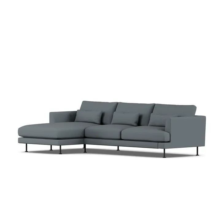 Bredhult Sofa - Same Blue 6678-Schwarzer Stahl, 2,5-sitzig C2 - 1898