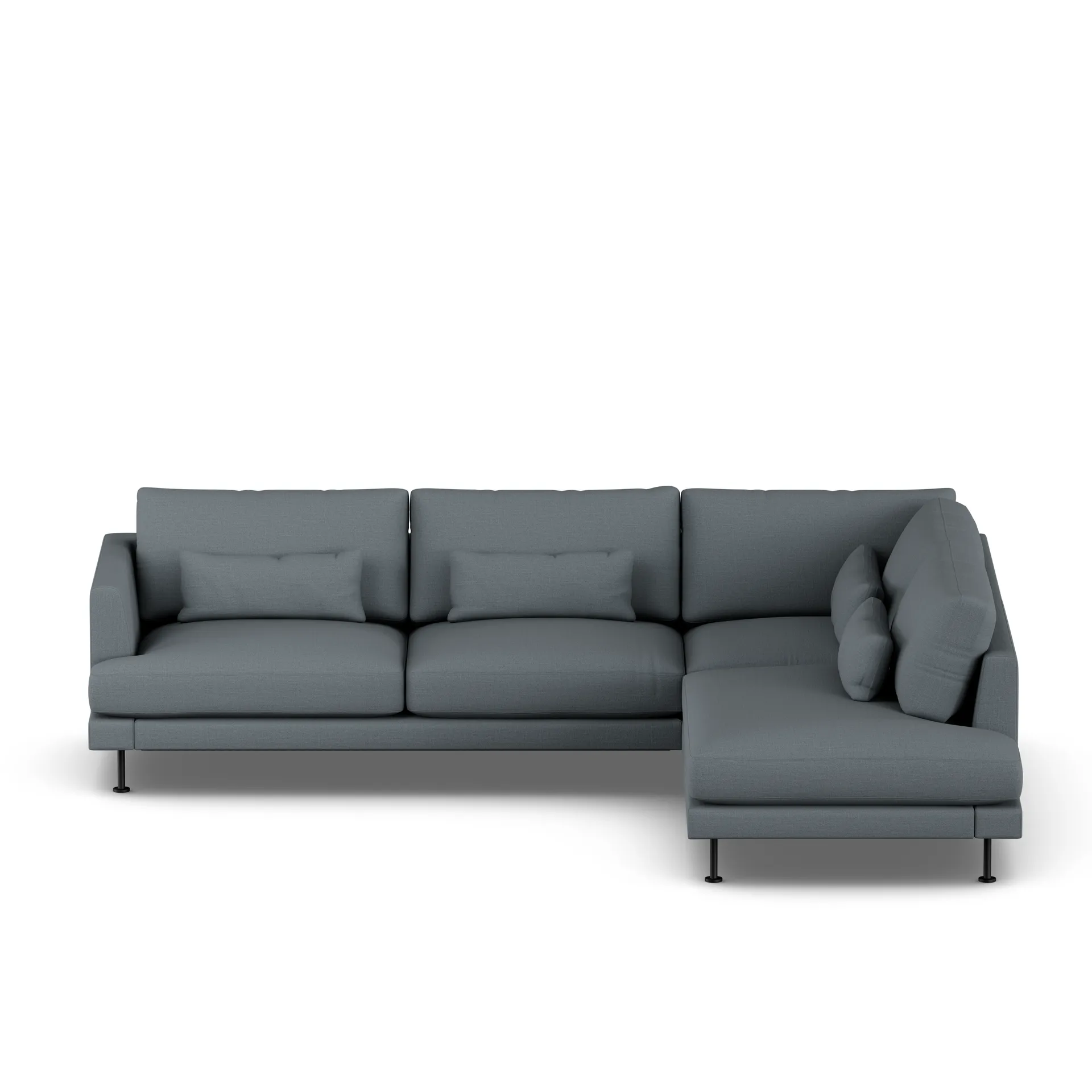 Bredhult Sofa, Same Blue 6678-Schwarzer Stahl, 3-sitzig A1 1898