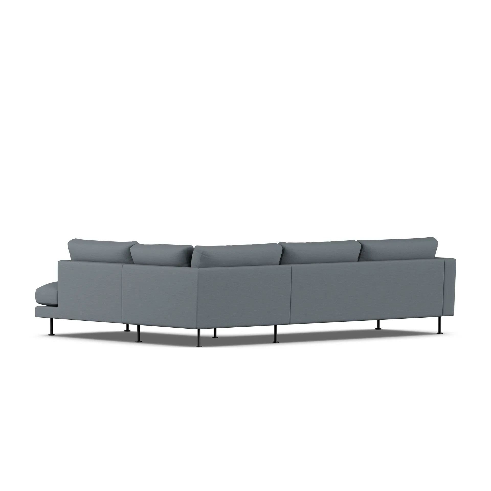 Bredhult Sofa, Same Blue 6678-Schwarzer Stahl, 3-sitzig A1 1898
