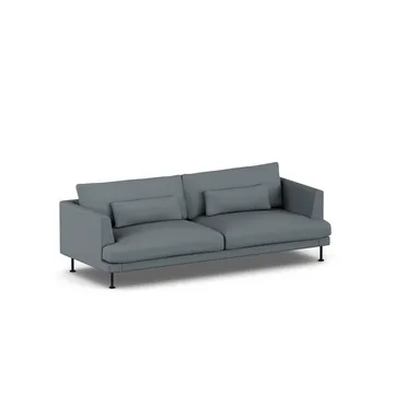 Bredhult Sofa - Same Blue 6678-Schwarzer Stahl, 3-sitzig - 1898