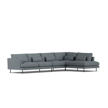 Bredhult Sofa - Same Blue 6678-Schwarzer Stahl, 4-sitzig B1 - 1898